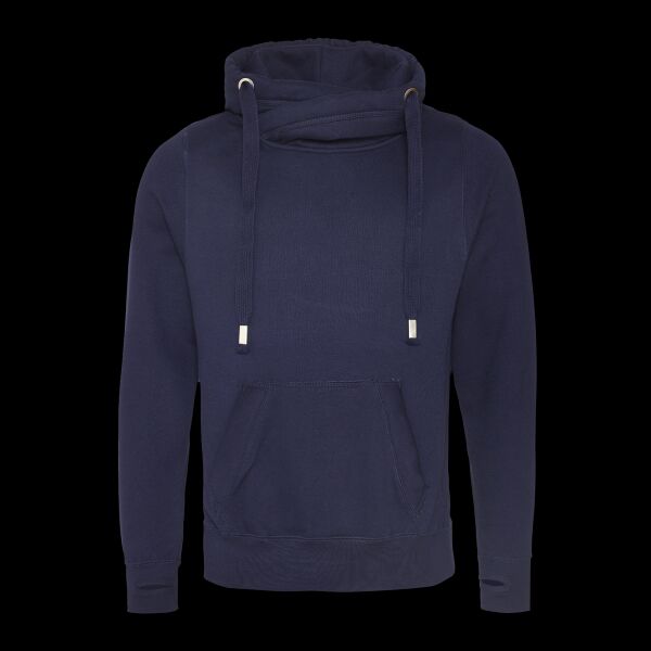 Men's Heavyweight Cross Over Neck Hooded Sweatshirt Thumbnail